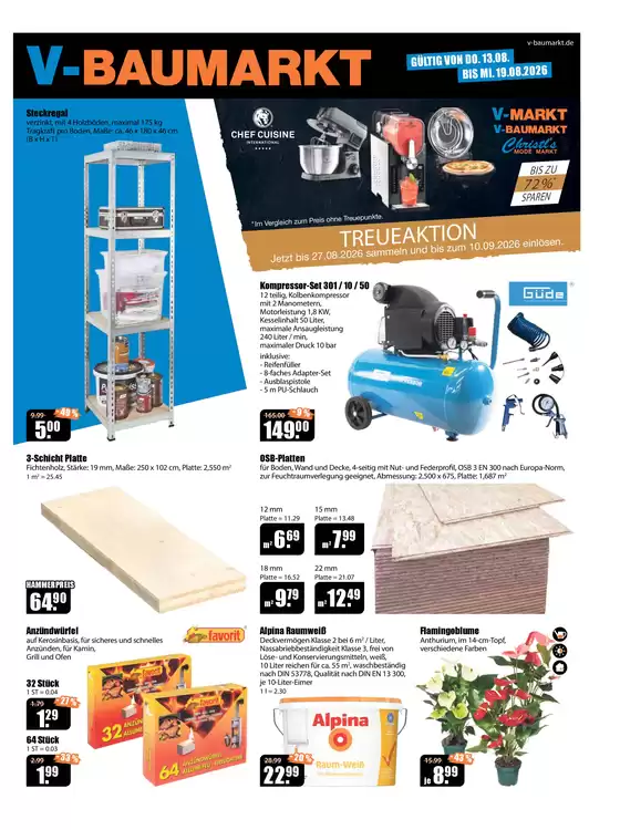 V Baumarkt Katalog | Aktuelle Angebote V Baumarkt | 2026-08-13T00:00:00.000Z - 2026-08-19T00:00:00.000Z