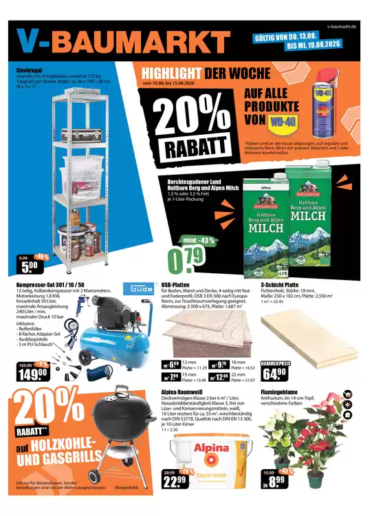 V Baumarkt Katalog | Aktuelle Schnäppchen und Angebote | 2026-08-13T00:00:00.000Z - 2026-08-19T00:00:00.000Z