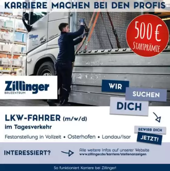 Bauzentrum Zillinger Katalog | Karriere Machen Bei Den Profis | 2026-08-13T00:00:00.000Z - 2026-08-21T00:00:00.000Z