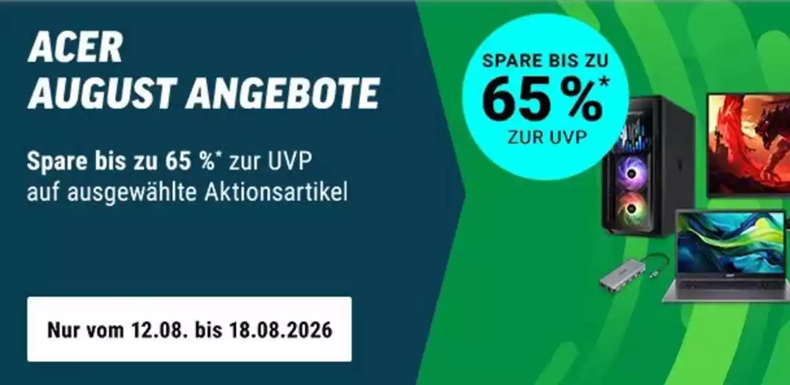 Notebooksbilliger Prospekt in Halle (Westf) | Acer Verkasskucher It-Partner | 2026-08-13T00:00:00.000Z - 2026-08-18T00:00:00.000Z