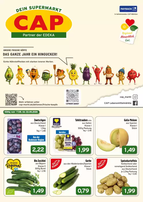 CAP Markt Katalog in Pfaffenweiler | Exklusive Schnäppchen | 2026-08-17T00:00:00.000Z - 2026-08-22T00:00:00.000Z