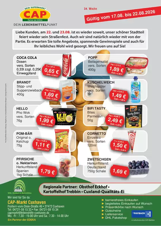 CAP Markt Katalog in Hartmannsdorf (Mittelsachsen) | Exklusive Deals für unsere Kunden | 2026-08-17T00:00:00.000Z - 2026-08-22T00:00:00.000Z