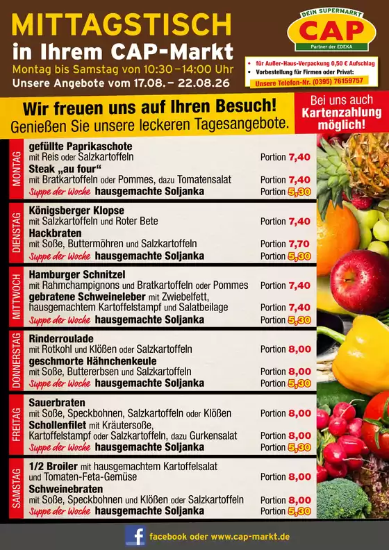 CAP Markt Katalog in Hartmannsdorf (Mittelsachsen) | Aktuelle Sonderaktionen | 2026-08-17T00:00:00.000Z - 2026-08-22T00:00:00.000Z