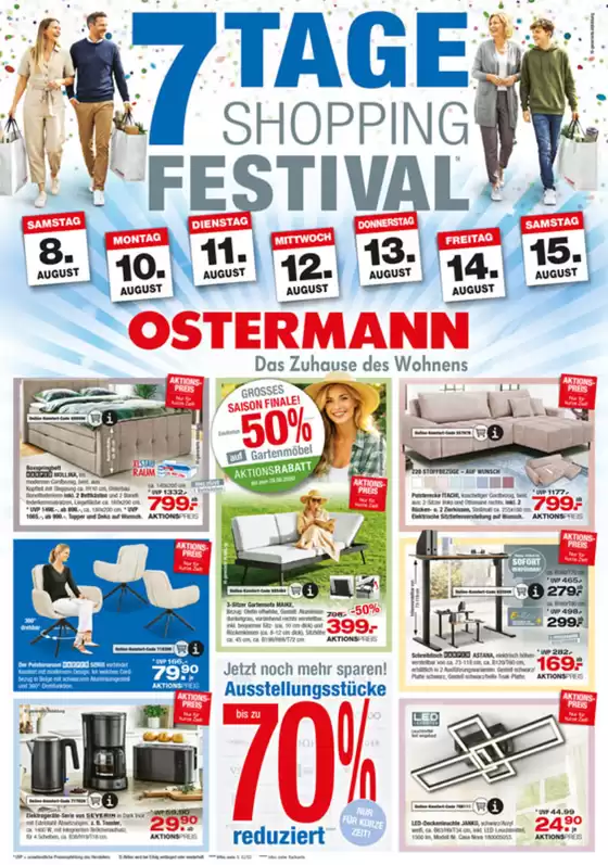 Ostermann Möbel Katalog | 7 Tage Shopping Festival` | 2026-08-14T00:00:00.000Z - 2026-08-15T00:00:00.000Z