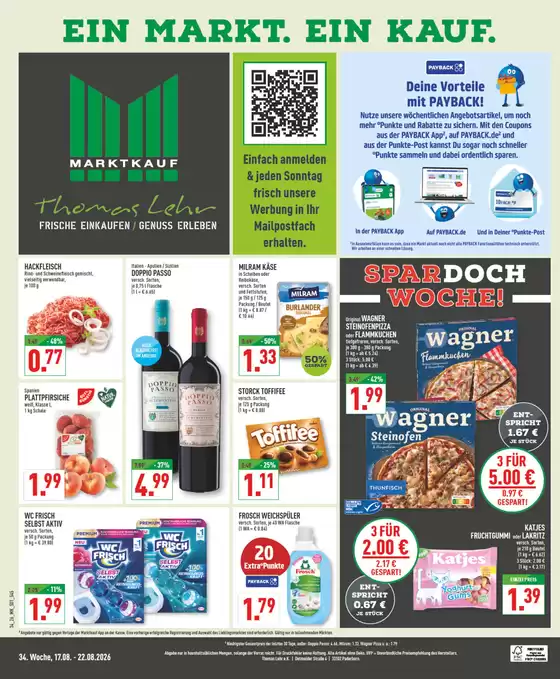 Marktkauf Katalog | Unsere besten Deals für Sie | 2026-08-17T00:00:00.000Z - 2026-08-22T00:00:00.000Z