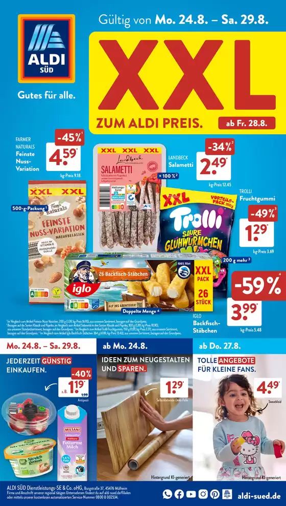 Aldi Süd Katalog | Unsere besten Deals für Sie | 2026-08-24T00:00:00.000Z - 2026-08-29T00:00:00.000Z