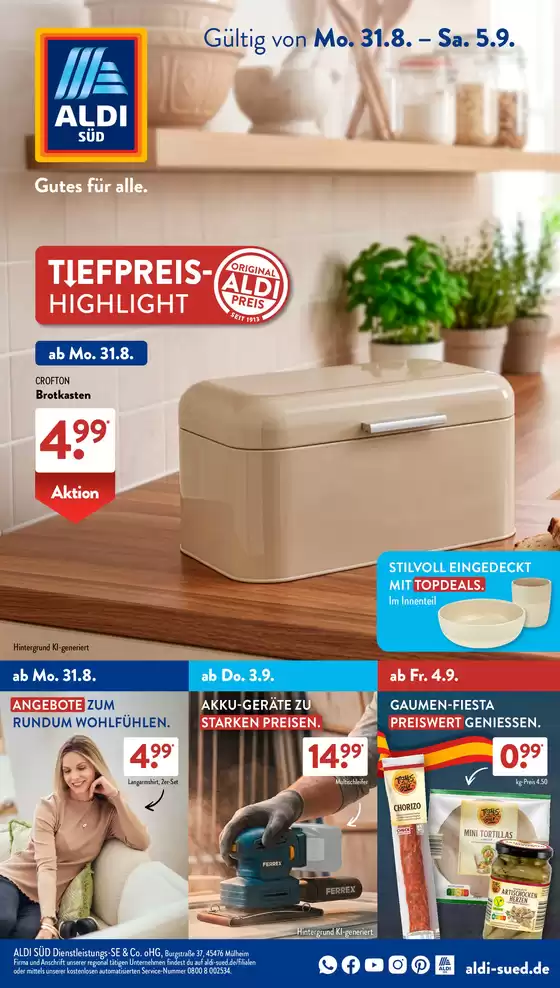 Aldi Süd Katalog | Tolles Angebot für alle Kunden | 2026-08-31T00:00:00.000Z - 2026-09-05T00:00:00.000Z