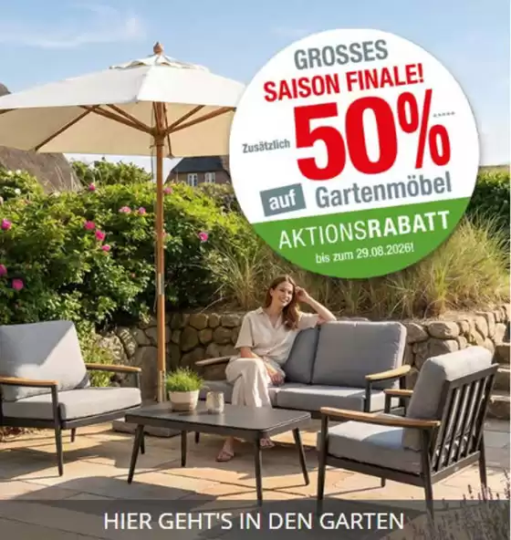 Ostermann Möbel Katalog in Ingolstadt | Grosses Saison 50% | 2026-08-18T00:00:00.000Z - 2026-08-27T00:00:00.000Z