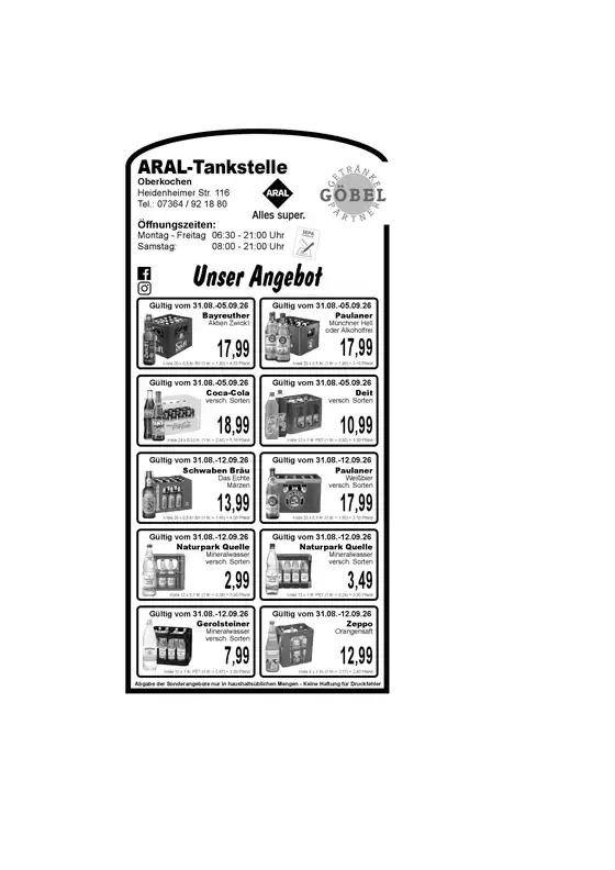 Getränke Göbel Katalog | Aktuelle Schnäppchen und Angebote | 2026-08-31T00:00:00.000Z - 2026-09-12T00:00:00.000Z