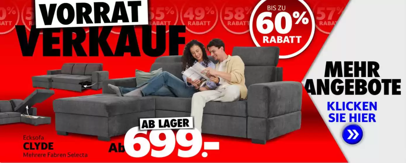 Seats and Sofas Prospekt in | Vorrat Verkauf | 2026-08-19T00:00:00.000Z - 2026-09-02T00:00:00.000Z