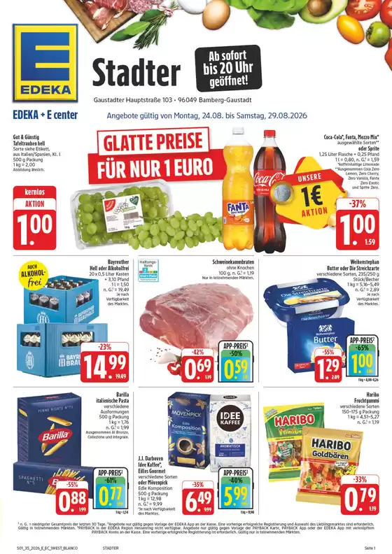 EDEKA Prospekt in Stegaurach | NativeX EDEKA Nordbayern KW35 | 2026-08-23T00:00:00.000Z - 2026-08-29T00:00:00.000Z