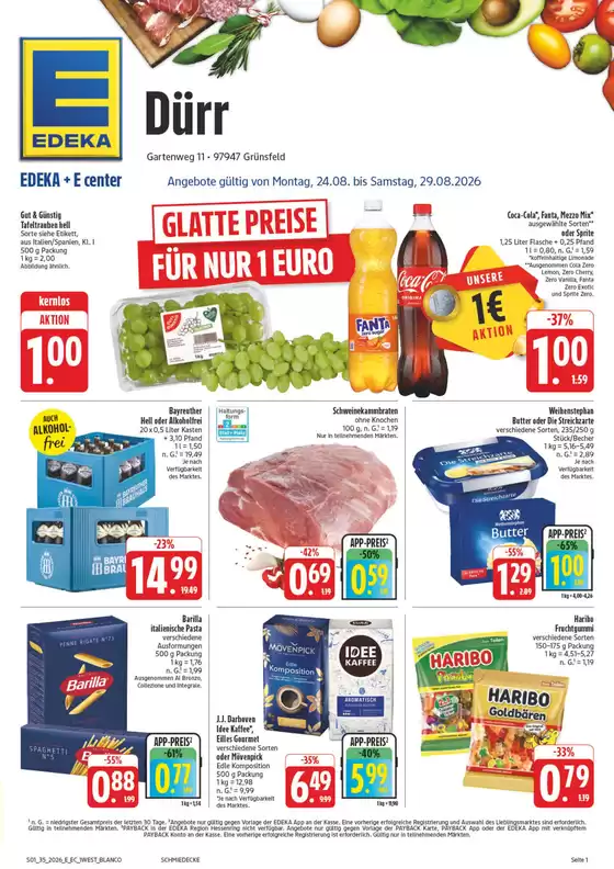 EDEKA Prospekt in Wittighausen | NativeX EDEKA Nordbayern KW35 | 2026-08-23T00:00:00.000Z - 2026-08-29T00:00:00.000Z