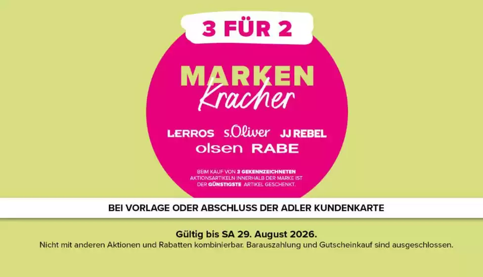 Adler Katalog | Super Sale `  | 2026-08-20T00:00:00.000Z - 2026-08-29T00:00:00.000Z