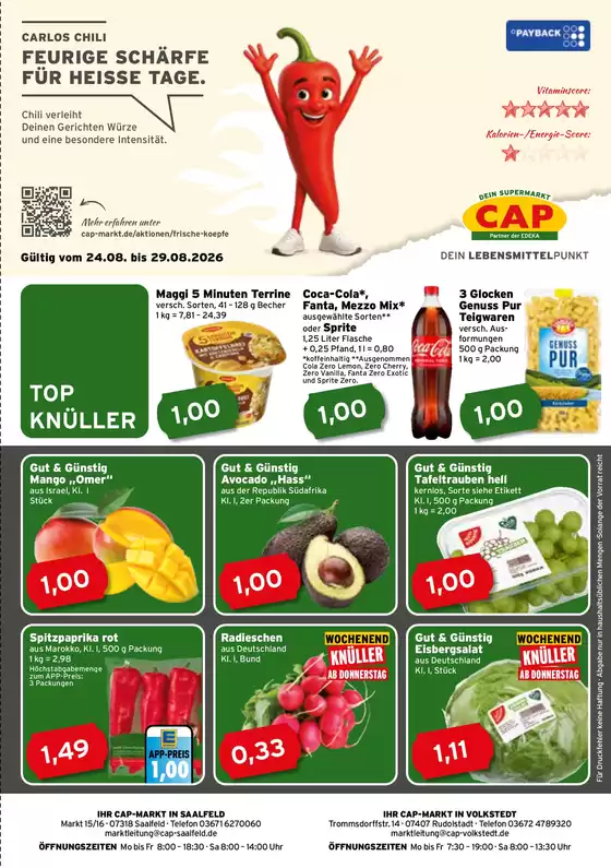 CAP Markt Katalog in Herbrechtingen | Top-Angebote für Sparfüchse | 2026-08-24T00:00:00.000Z - 2026-08-29T00:00:00.000Z