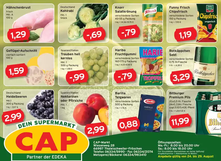 CAP Markt Prospekt | Aktuelle Schnäppchen und Angebote | 2026-08-24T00:00:00.000Z - 2026-08-29T00:00:00.000Z