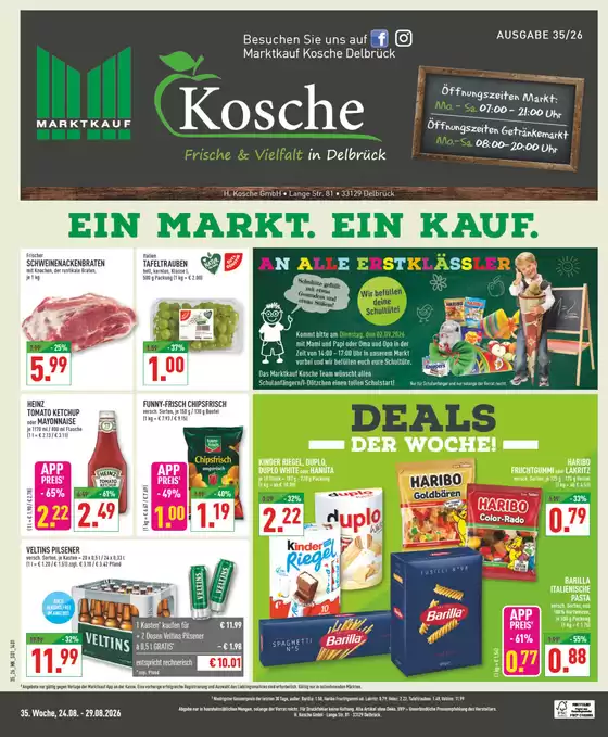 Marktkauf Katalog | Exklusive Schnäppchen | 2026-08-24T00:00:00.000Z - 2026-08-29T00:00:00.000Z