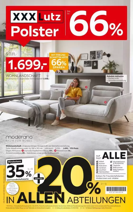 XXXLutz Katalog in Wiedemar | Bis zu 66 auf Polster | 2026-08-25T00:00:00.000Z - 2026-09-05T00:00:00.000Z