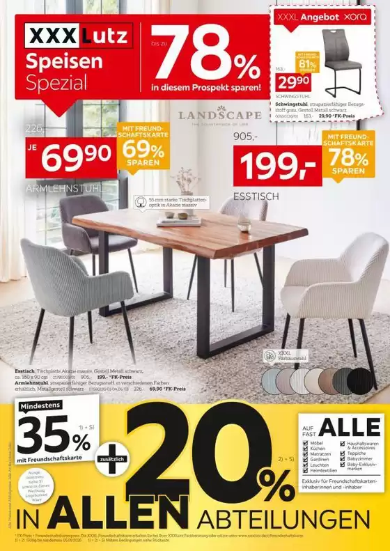 XXXLutz Prospekt | Speisen Spezial | 2026-08-25T00:00:00.000Z - 2026-09-05T00:00:00.000Z