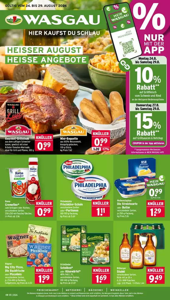 Wasgau Katalog | Wasgau flugblatt | 2026-08-24T00:00:00.000Z - 2026-08-29T00:00:00.000Z