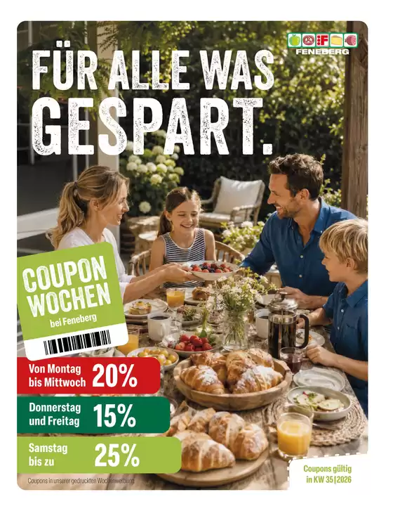 Feneberg Katalog | KW 35 Couponwochen 2026 | 2026-08-25T00:00:00.000Z - 2026-08-28T00:00:00.000Z