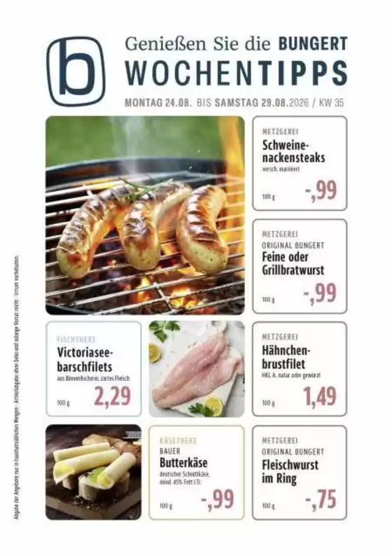 BUNGERT Katalog in Wittlich | BUNGERT flugblatt | 2026-08-24T00:00:00.000Z - 2026-08-29T00:00:00.000Z