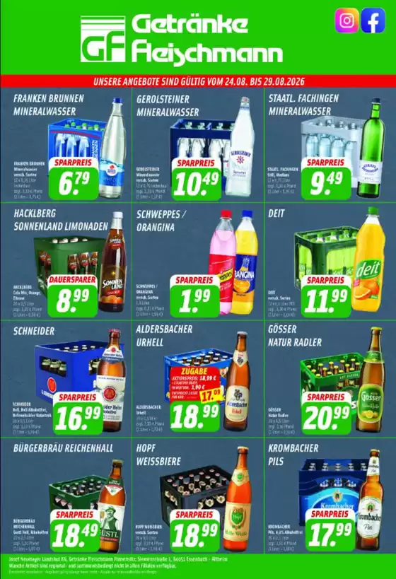 Getränke Fleischmann Katalog | Get The Offers | 2026-08-25T00:00:00.000Z - 2026-08-29T00:00:00.000Z
