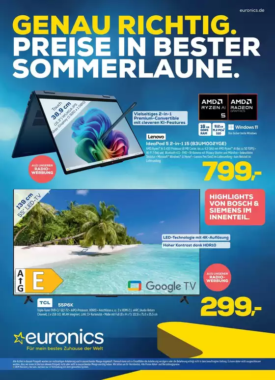 Euronics Prospekt in Lohmar | Aus unserer Werbung | 2026-08-26T00:00:00.000Z - 2026-09-06T00:00:00.000Z
