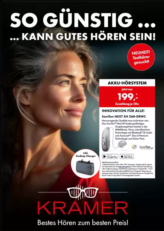 Kramer Brillen Katalog in Bad Soden am Taunus | So Gunstig ... Kann Gutes Horen Sein! | 2026-08-26T00:00:00.000Z - 2026-08-31T00:00:00.000Z