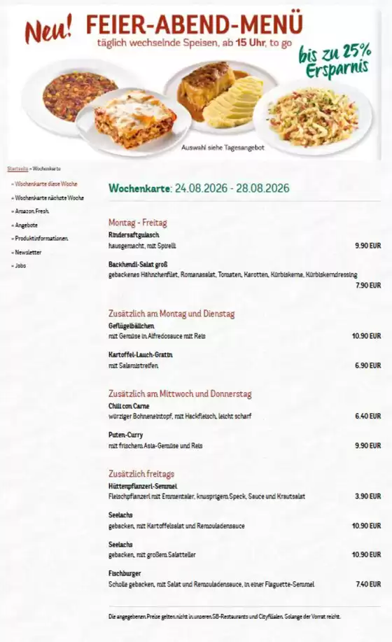 Vinzenzmurr Katalog | Feier Abend Menu ! | 2026-08-26T00:00:00.000Z - 2026-08-28T00:00:00.000Z
