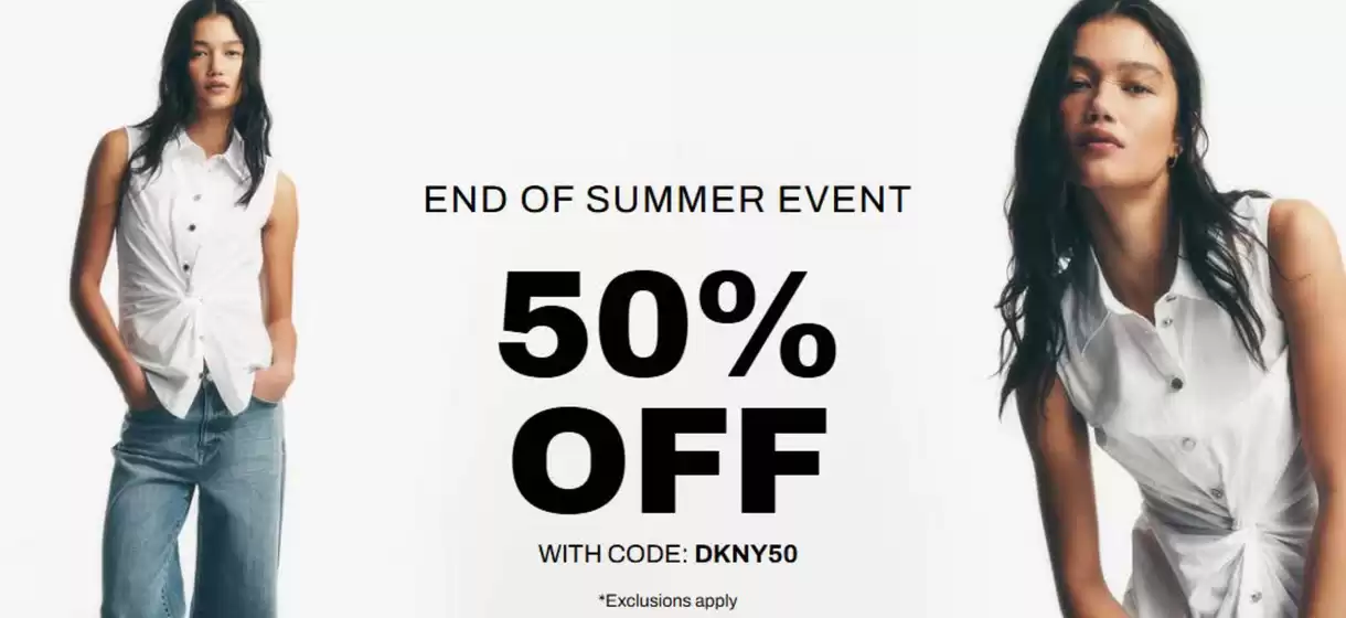 DKNY Prospekt in Leuna | End Of Summer Event 50% Off  | 2026-08-26T00:00:00.000Z - 2026-09-14T00:00:00.000Z