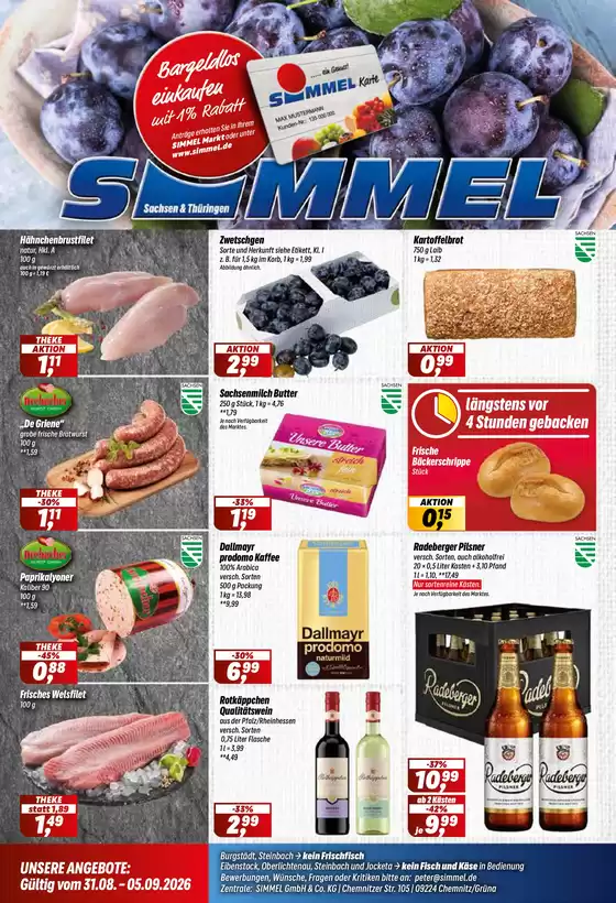 Simmel Katalog | Attraktive Sonderangebote für alle | 2026-08-31T00:00:00.000Z - 2026-09-05T00:00:00.000Z
