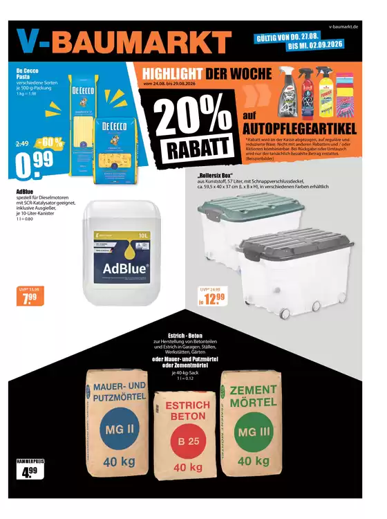V Baumarkt Katalog | Jetzt sparen mit unseren Deals | 2026-08-27T00:00:00.000Z - 2026-09-02T00:00:00.000Z