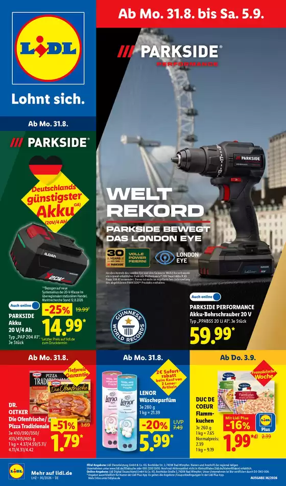 Lidl Prospekt | 31.08.2026 05.09.2026 | 2026-08-31T00:00:00.000Z - 2026-09-05T00:00:00.000Z