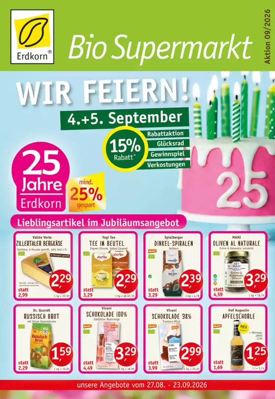 Erdkorn Biomarkrt Katalog | 15% Rabatt ! | 2026-08-27T00:00:00.000Z - 2026-09-23T00:00:00.000Z