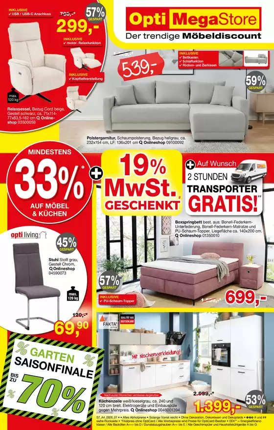 Opti Wohnwelt Prospekt | MegaDeals steuerfrei | 2026-08-28T00:00:00.000Z - 2026-09-19T00:00:00.000Z