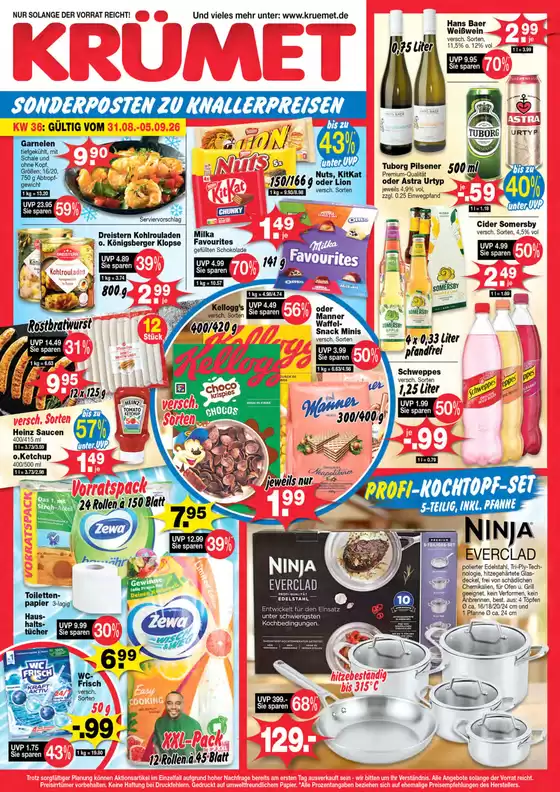 Krümet Sonderposten Katalog | SONDERPOSTEN ZU KNALLERPREISEN! | 2026-08-31T00:00:00.000Z - 2026-09-05T00:00:00.000Z