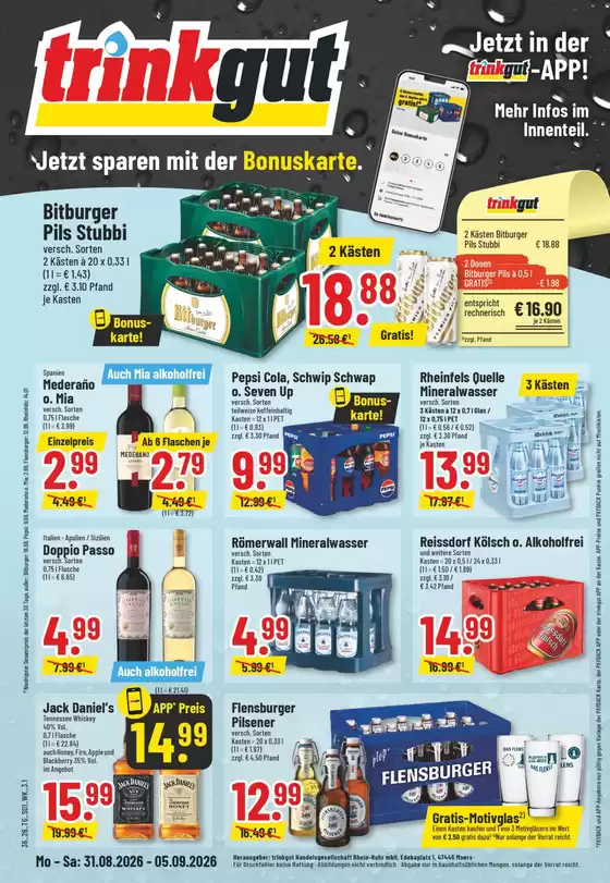 trinkgut Katalog | trinkgut flugblatt | 2026-08-31T00:00:00.000Z - 2026-09-05T00:00:00.000Z