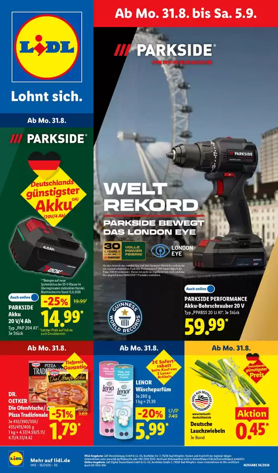 Lidl Prospekt | 31.08.2026 05.09.2026 | 2026-08-31T00:00:00.000Z - 2026-09-05T00:00:00.000Z