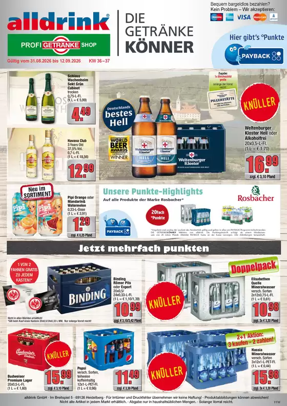 alldrink Prospekt in Welzow | Top-Deals für alle Kunden | 2026-08-31T00:00:00.000Z - 2026-09-12T00:00:00.000Z
