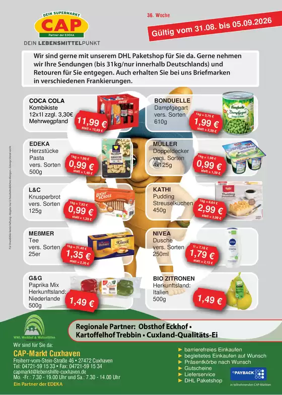 CAP Markt Prospekt in Welzow | Top-Deals und Rabatte | 2026-08-31T00:00:00.000Z - 2026-09-05T00:00:00.000Z