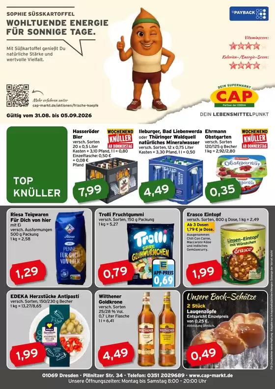 CAP Markt Prospekt | Aktuelle Deals und Angebote | 2026-08-31T00:00:00.000Z - 2026-09-05T00:00:00.000Z