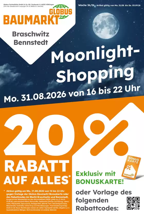 Globus Baumarkt Katalog | Attraktive Angebote entdecken | 2026-08-31T00:00:00.000Z - 2026-09-05T00:00:00.000Z