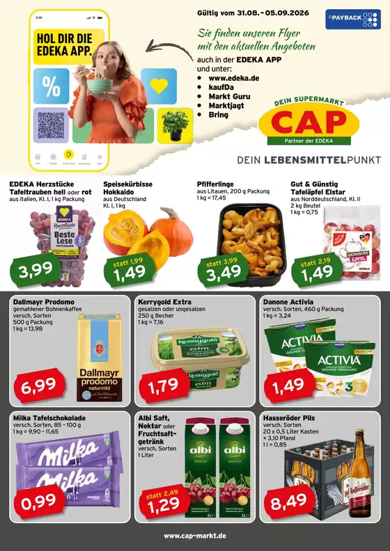 CAP Markt Prospekt in Heroldsberg | Tolle Rabatte auf ausgewählte Produkte | 2026-08-31T00:00:00.000Z - 2026-09-05T00:00:00.000Z