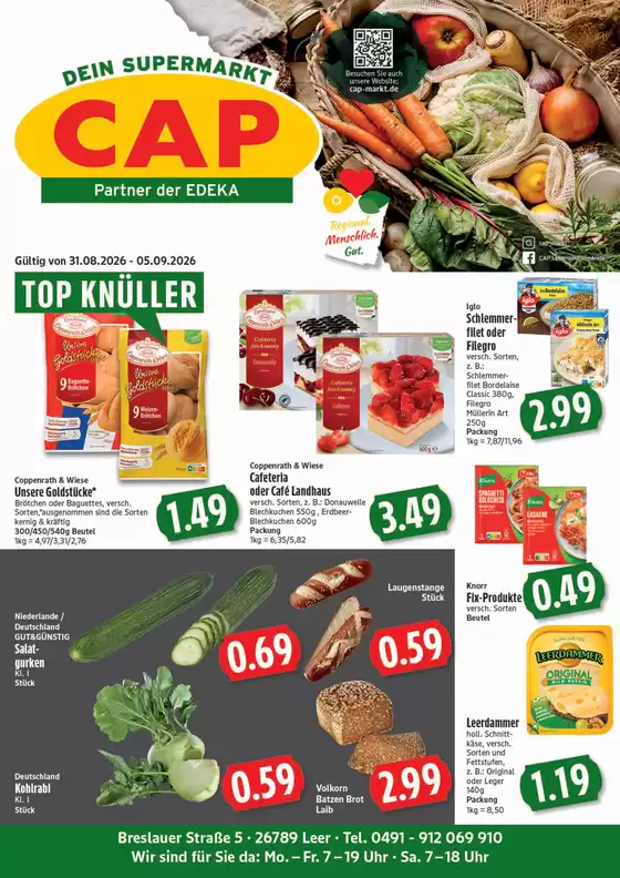 CAP Markt Prospekt | Aktuelle Deals und Angebote | 2026-08-31T00:00:00.000Z - 2026-09-05T00:00:00.000Z