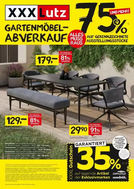 XXXLutz Katalog | Gartenmöbelabverkauf | 2026-08-31T00:00:00.000Z - 2026-09-12T00:00:00.000Z
