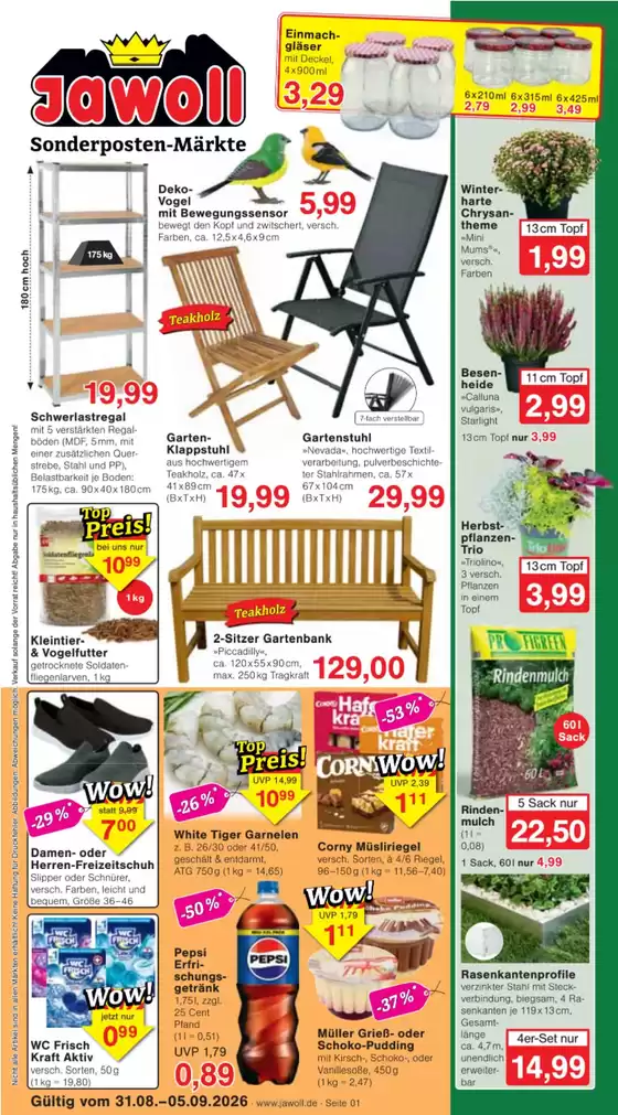 Jawoll Katalog | Jawoll Prospekt kw36 2026 | 2026-08-31T00:00:00.000Z - 2026-09-05T00:00:00.000Z