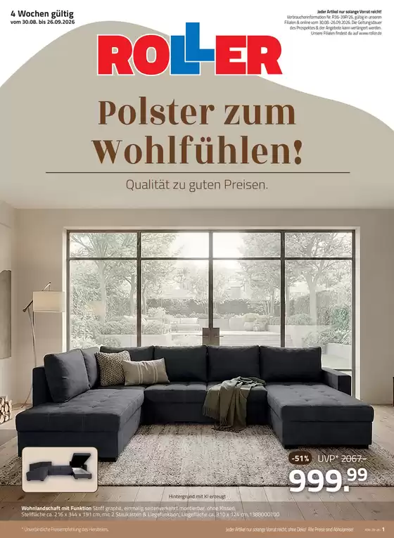 ROLLER Katalog in Niedereschach | Wohnzimmerprospekt | 2026-08-31T00:00:00.000Z - 2026-09-26T00:00:00.000Z