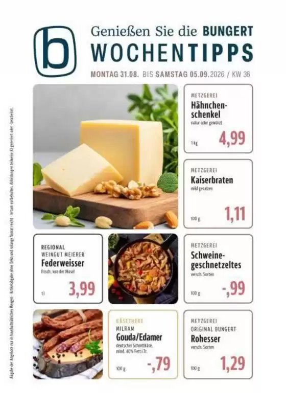 BUNGERT Katalog | BUNGERT flugblatt | 2026-08-31T00:00:00.000Z - 2026-09-05T00:00:00.000Z
