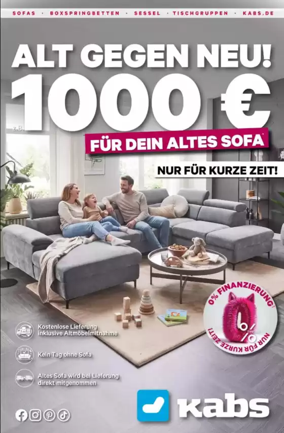 Kabs Polsterwelt Prospekt in Mindelheim | Nur Fur Kuze Zeit! | 2026-09-01T00:00:00.000Z - 2026-09-24T00:00:00.000Z