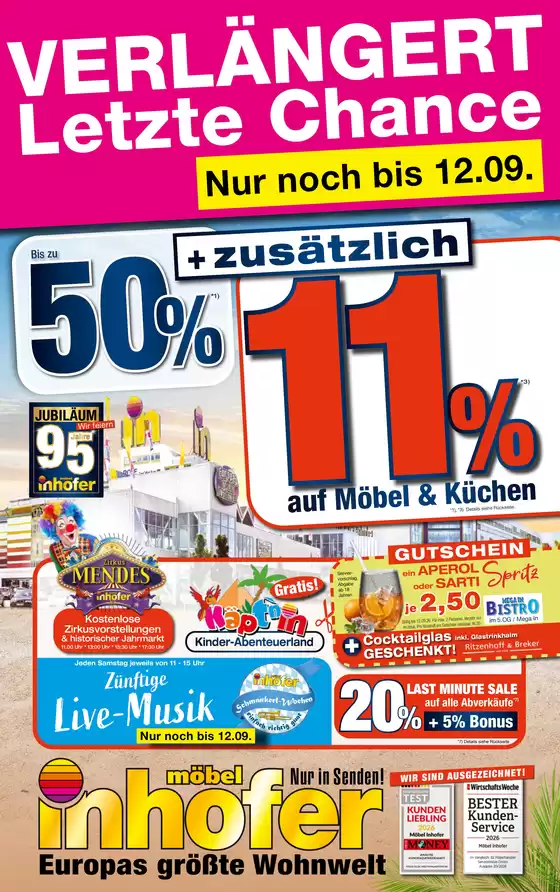 Möbel Inhofer Katalog | Letzte Chance | 2026-09-02T00:00:00.000Z - 2026-09-12T00:00:00.000Z